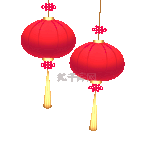 红灯笼灯饰吊饰挂件装饰中国风动图gif