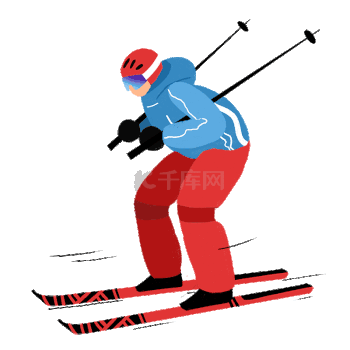 运动员滑雪比赛项目动图gif