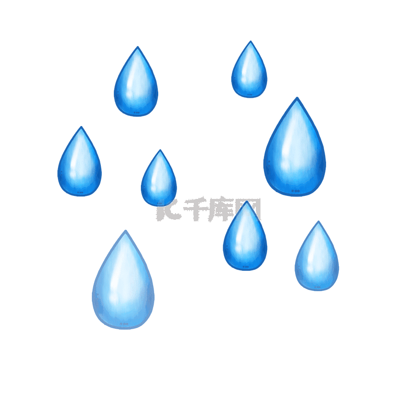 蓝色水滴素材图片免费下载-千库网