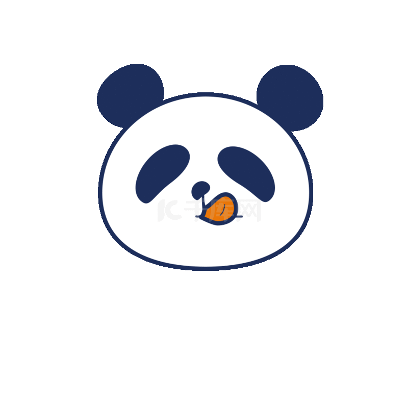 nice熊猫头像贴纸贴图