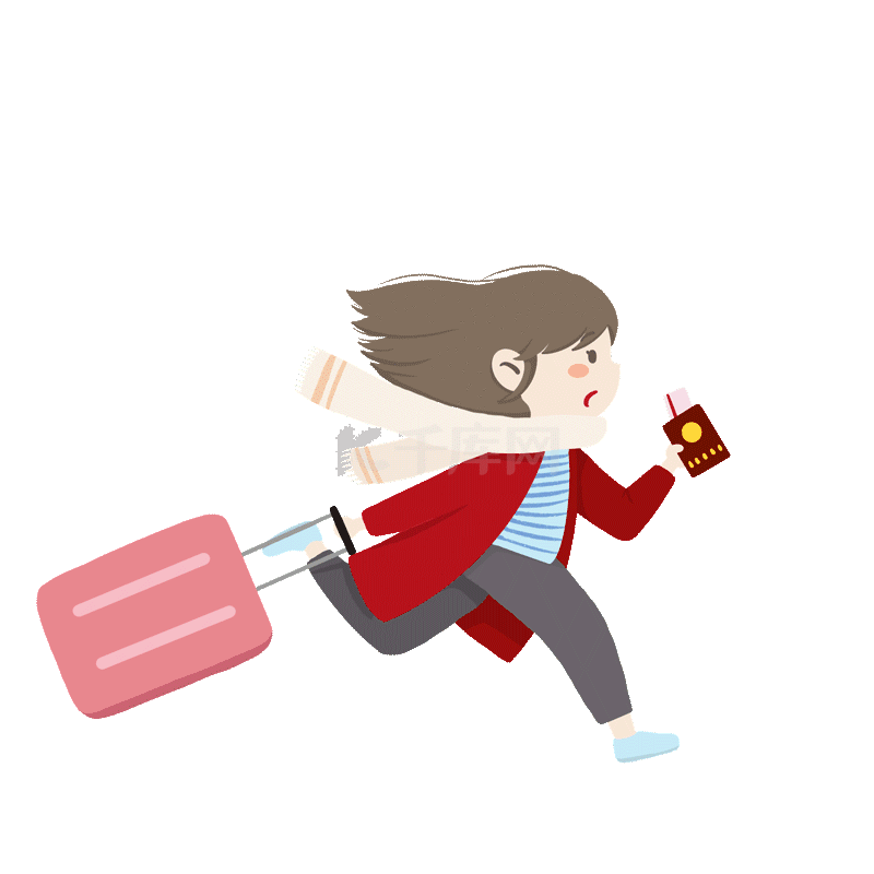 跑步女孩装饰