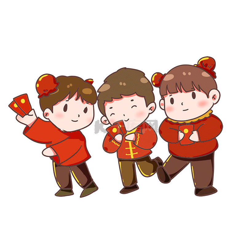 手绘卡通促销送红包插画素材图片免费下载-千库网