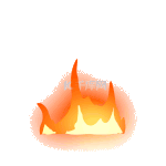 火焰手绘黄色卡通火苗着火燃烧火