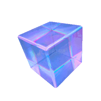 C4D玻璃3D立体炫彩立方体几何形状动图gif