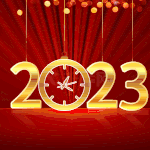 元旦新年跨年红色喜庆视频背景2023动图gif