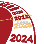 钟表跨年立体2023时钟针表动图gif