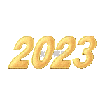2023新年元旦数字扫光金属字体动效动图gif