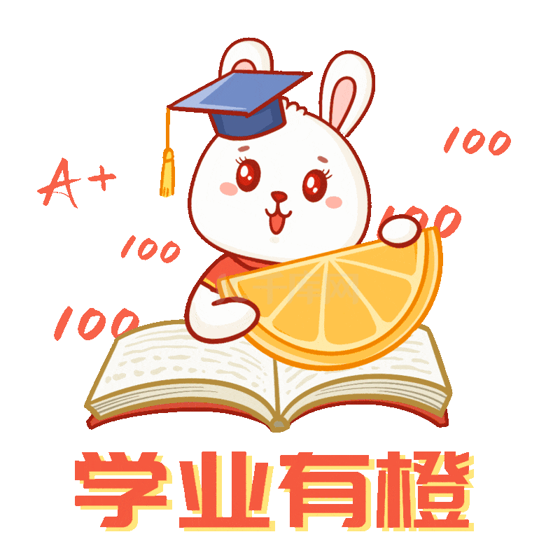 兔年兔子学业有成拟人表情包动图gif