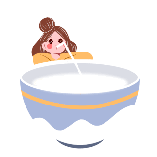 奶制品图片素材女孩喝牛奶奶制品吸管喝水动图gif