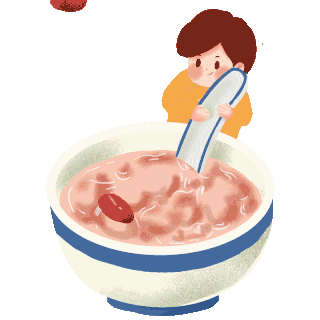 腊八节腊八粥美食餐饮喝粥gif动图
