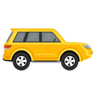 卡通黄色交通工具玩具汽车开车动图GIF