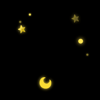 星空夜空闪闪发光粒子星星月亮动图GIF  