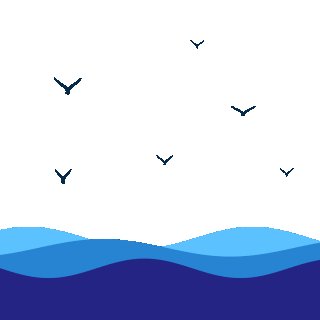 海鸥海洋海水流动动图gif