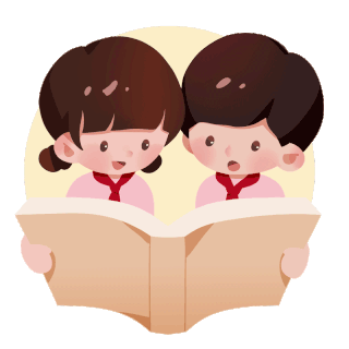 读书日教育学习小学生看书学习读书卡通动图gif
