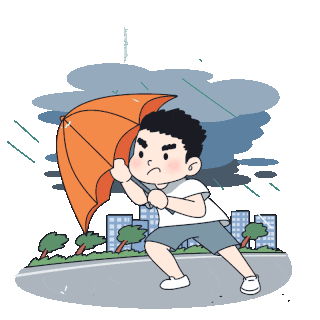 卡通刮风下雨图片-卡通刮风下雨素材-卡通刮风下雨模板图片下载-千库网