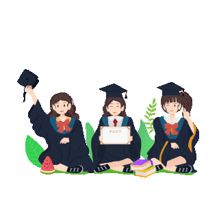 毕业季结业女孩集合学生同学毕业照动图gif