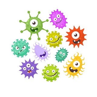 细菌病毒微生物冠状病毒卡通动图gif