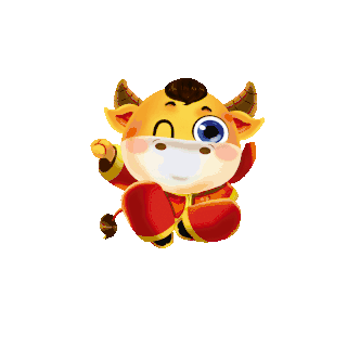 防疫牛年口罩中国风gif图素材