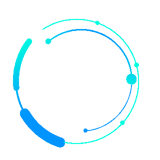 科技蓝色边框渐变圆圈线条动图gif