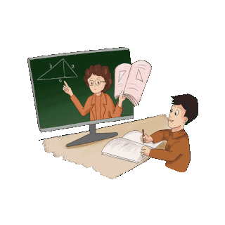 停课不停学直播上课gif图片素材下载-千库网