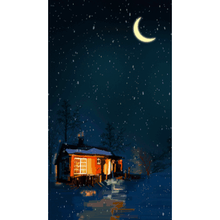 月黑风高的夜晚动图图片素材-月黑风高的夜晚动图模板图片下载-千库网