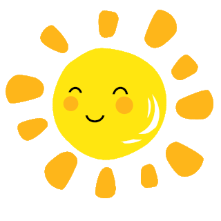黄色卡通扁平化转动的太阳