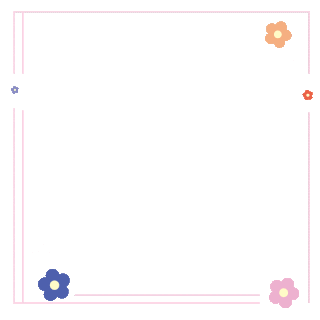 简约粉色花朵边框动图gif