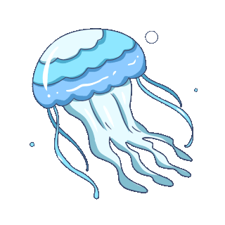 蓝色水母海洋生物图素材图片素材下载 千库网 