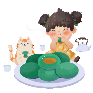 清明的青团_GIF_素材_图片-千库网