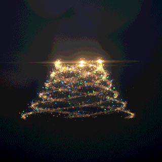 圣诞节圣诞圣诞树粒子光效动图gif