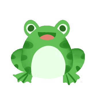 夏天池塘河边可爱的绿色小青蛙两栖动物动图gif