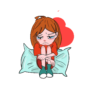 心碎哭泣的女孩gif图