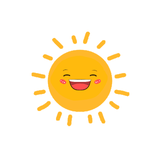 太阳免抠png图片素材卡通太阳开心大笑动图元素