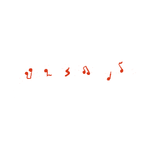 红色音符音乐符号漂浮动图gif