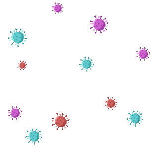 病毒细菌浮动漂浮动图gif
