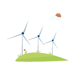 强制节能图片素材_环保节能风力发电机风车新能源动图gif