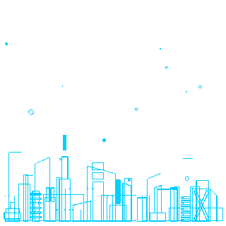 线条城市楼房建筑科技风蓝色动图gif