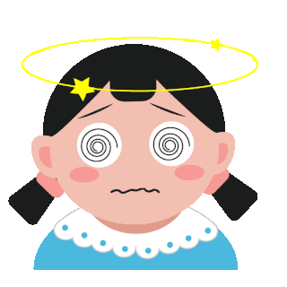 头晕眩晕表情包卡通gif图素材
