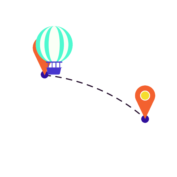 旅行主题热气球目的地