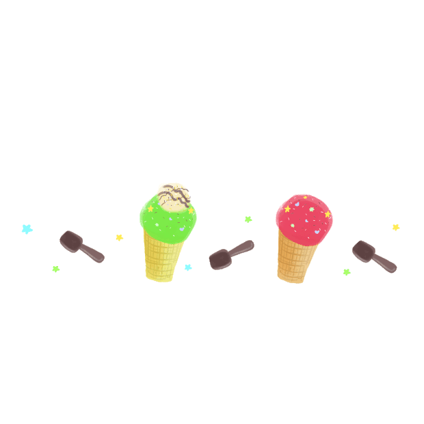 卡通夏天冰淇淋gif图片分割线冰激凌