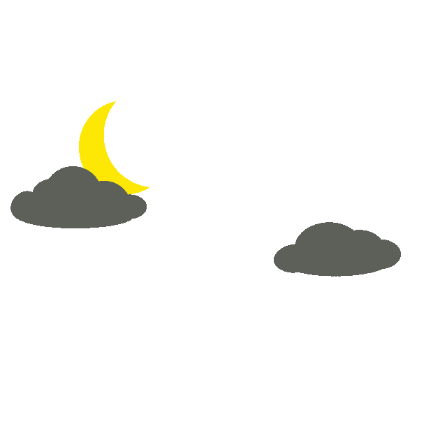 夜晚月亮云朵场景卡通gif图素材云