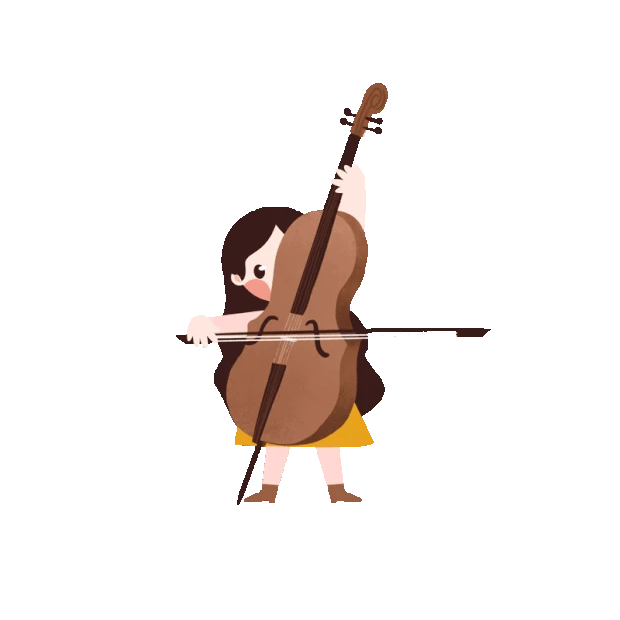 拉大提琴的小女孩