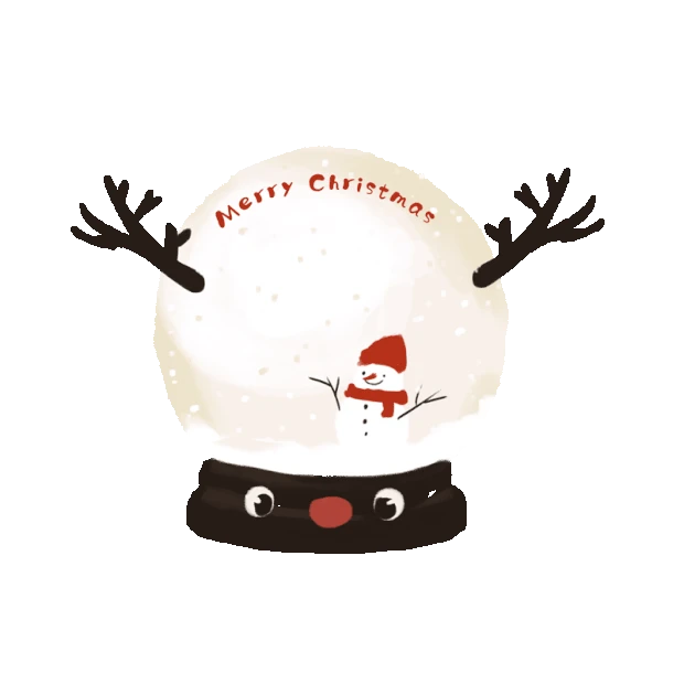 圣诞节雪人水晶球