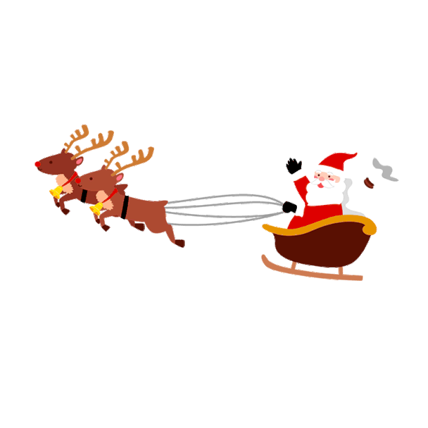 圣诞节圣诞老人麋鹿雪橇