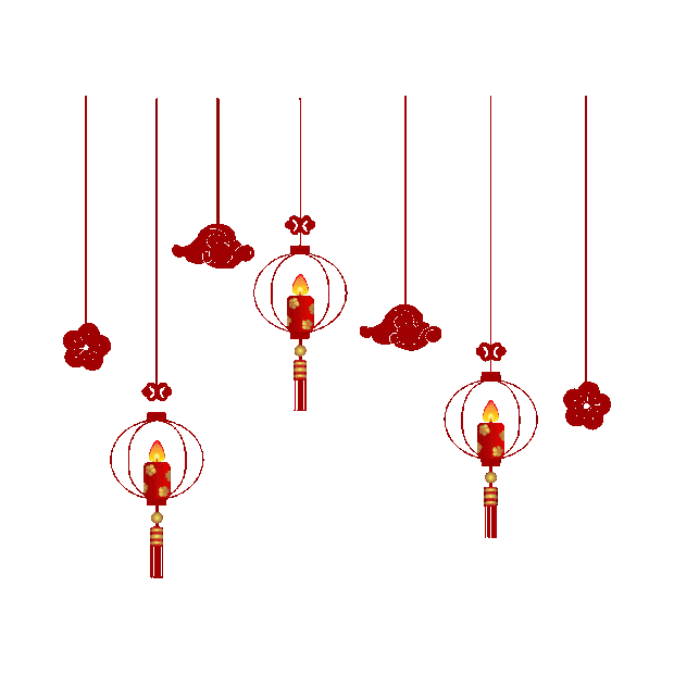 手绘中国风卡通灯笼红色gif图片灯笼装饰