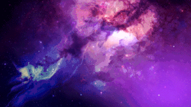 蓝紫色流星太空gif图片背景