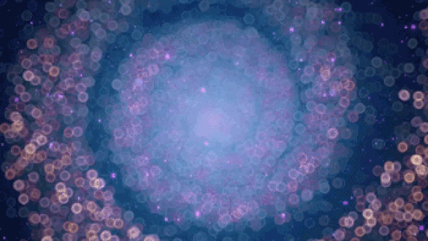 蓝紫色光效粒子圆圈旋转背景