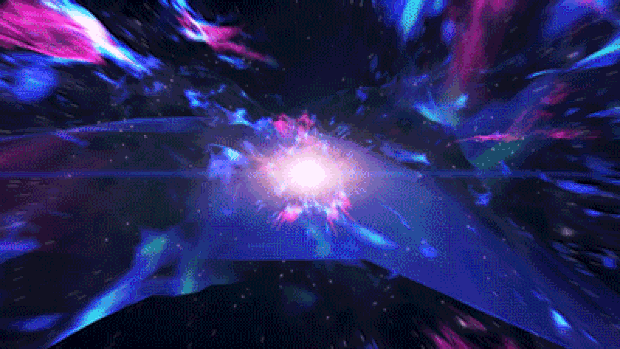 宇宙星云穿梭gif图片背景