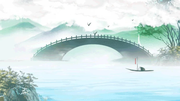 清明节清明中国风山水gif图片背景