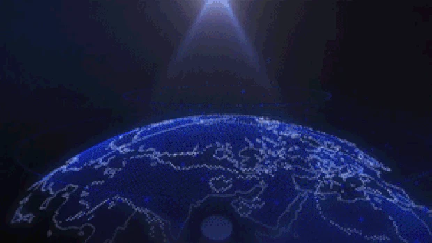 科技效果LED地球背景